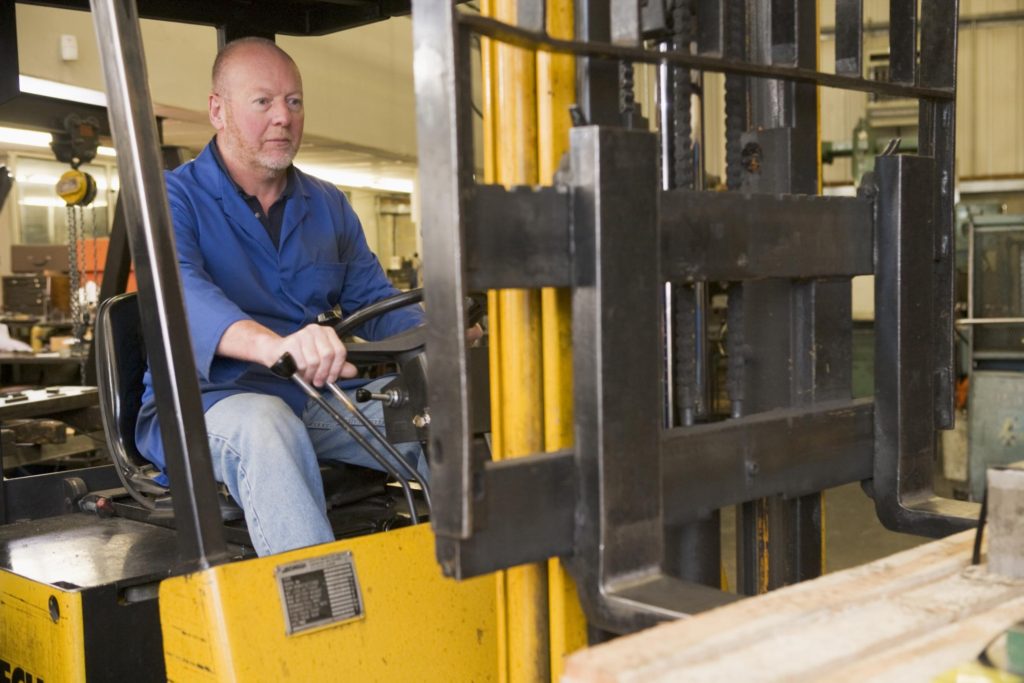 man operating the truck